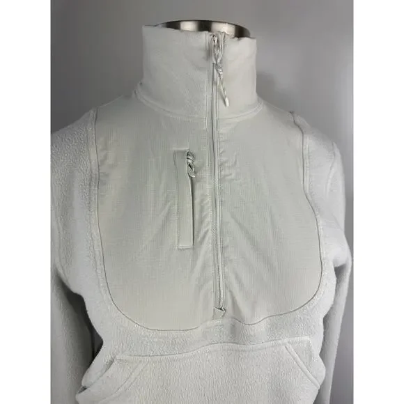 Lululemon Fleece Ripstop Hiking Pullover Women's Size 6 Bone Mockneck Sweatshirt - Picture 6 of 16